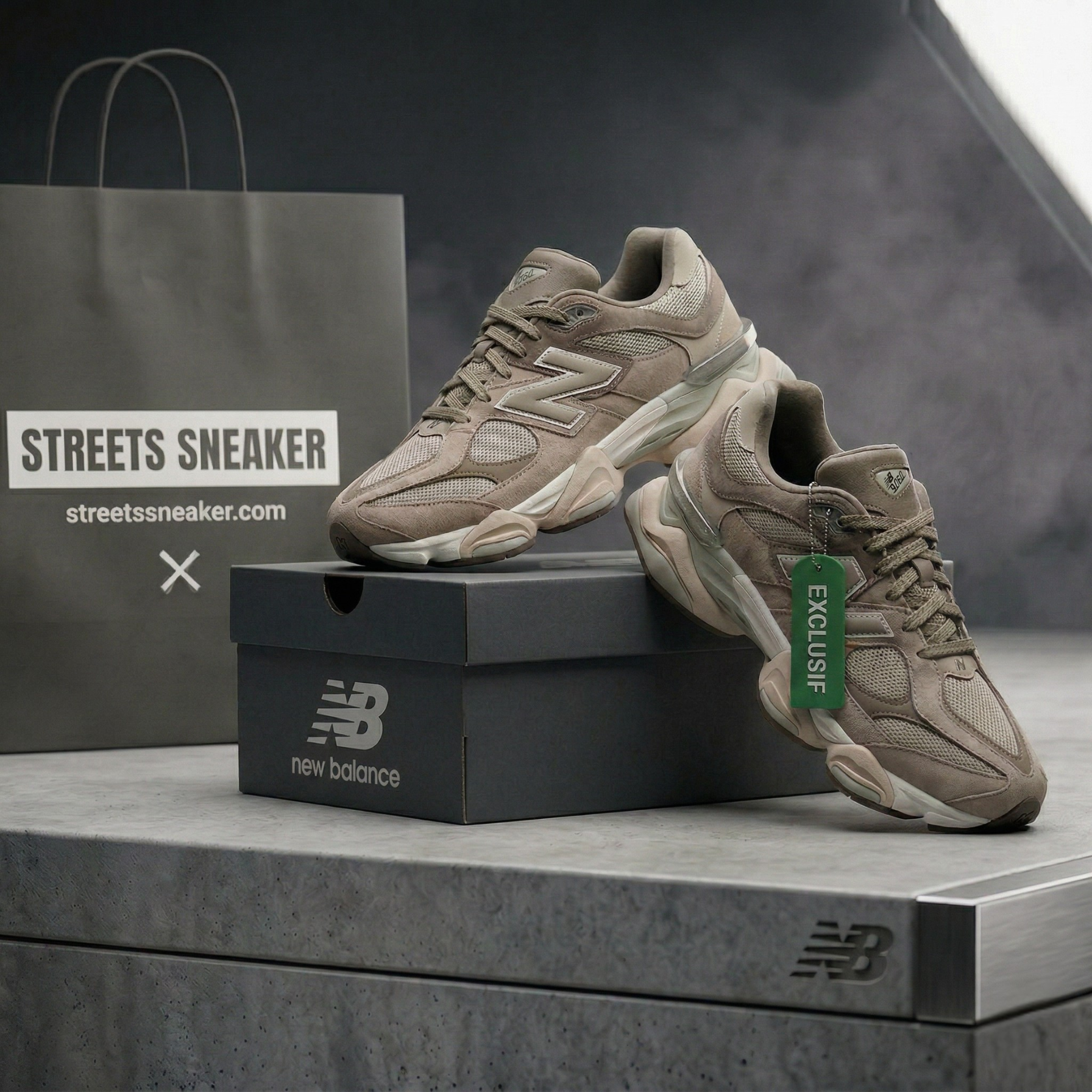 New Balance NEW 9060 Bone Sparrow Casual Sneakers Shoes
