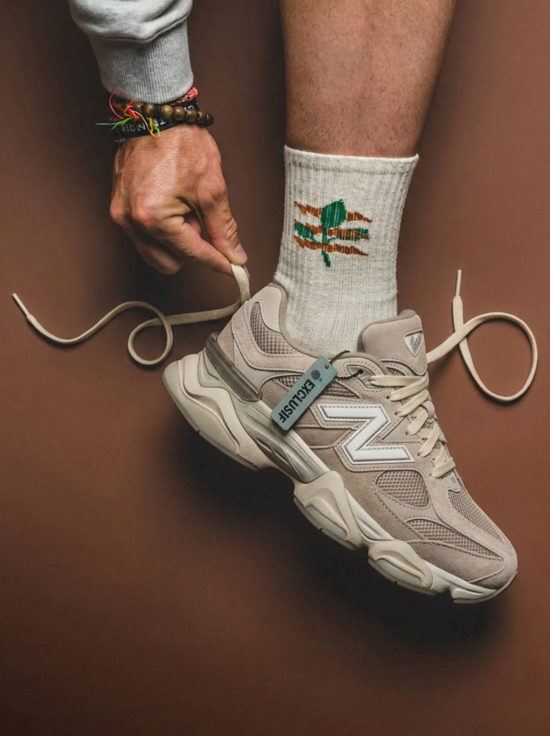 New Balance NEW 9060 Bone Sparrow Casual Sneakers Shoes