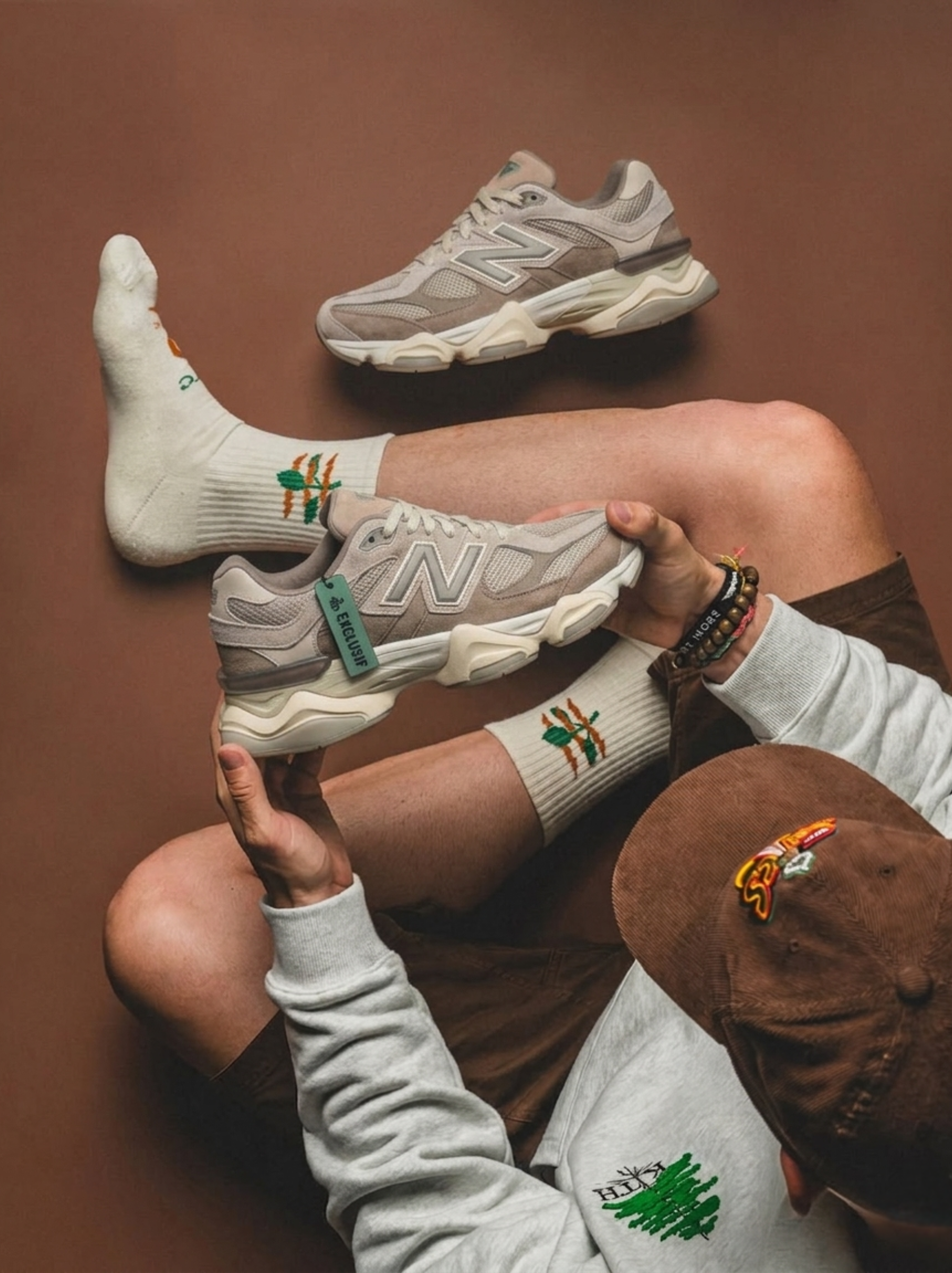 New Balance NEW 9060 Bone Sparrow Casual Sneakers Shoes
