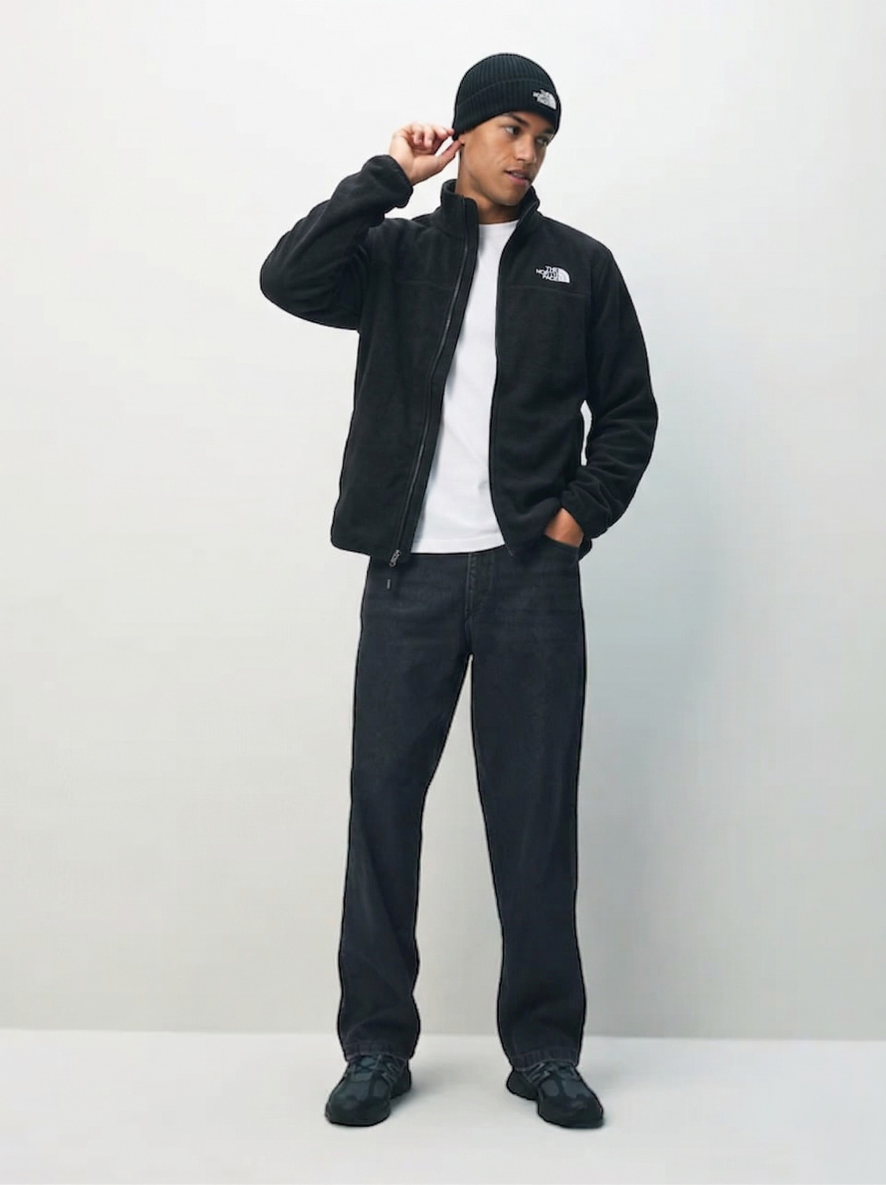 THE NORTH FACE Men's Anchor Full Zip Fleece Jacket TNF Black
